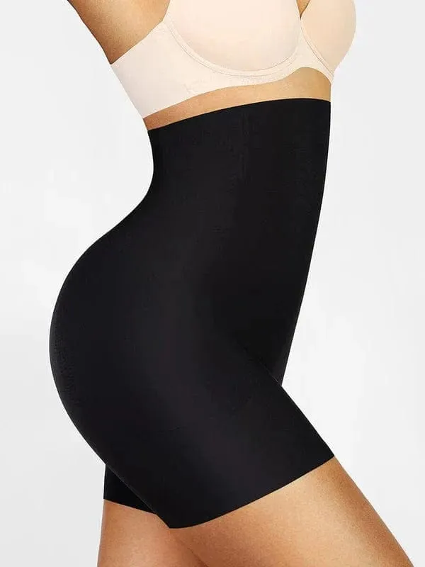 Seamless High Waist Bum Lifting Shapewear Shorts with Removable Hip Pads