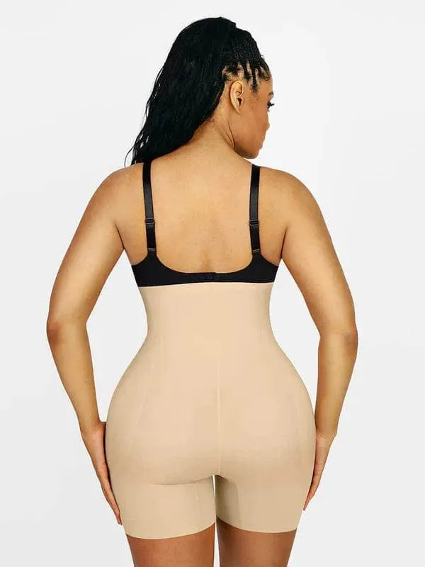 Seamless High Waist Bum Lifting Shapewear Shorts with Removable Hip Pads
