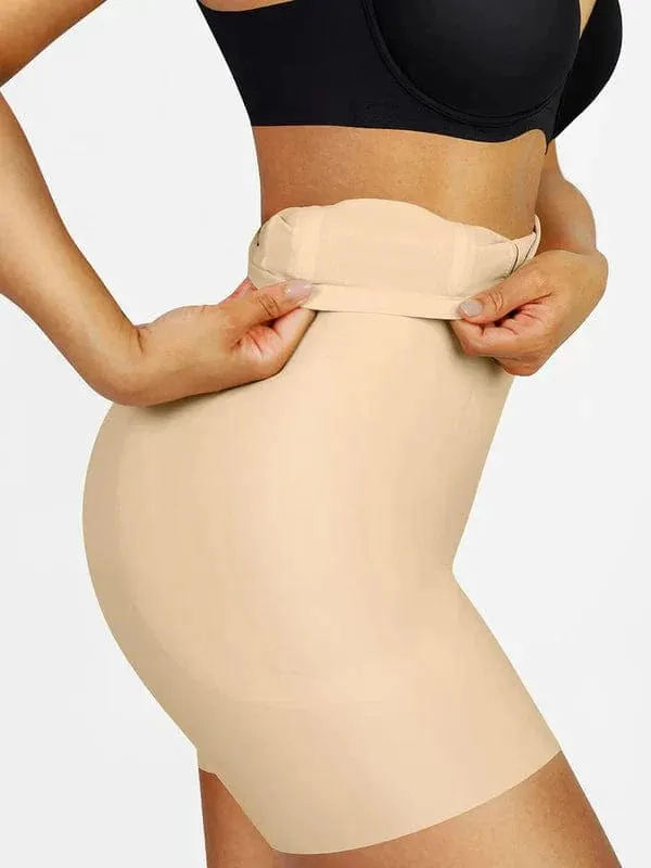 Seamless High Waist Bum Lifting Shapewear Shorts with Removable Hip Pads
