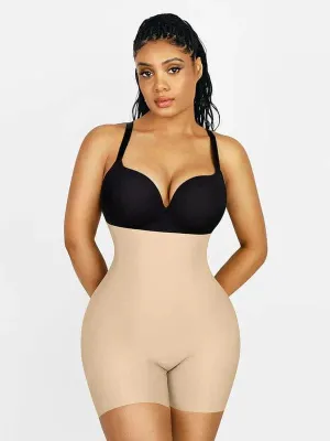 Seamless High Waist Bum Lifting Shapewear Shorts with Removable Hip Pads