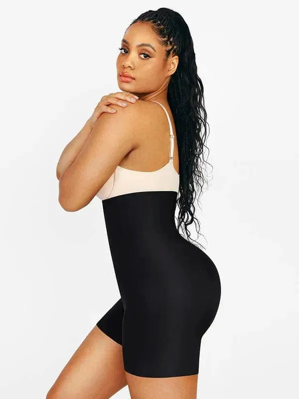 Seamless High Waist Bum Lifting Shapewear Shorts with Removable Hip Pads