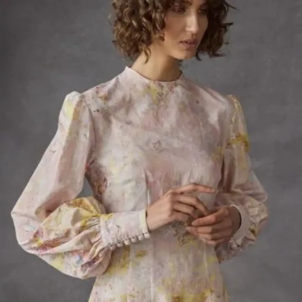Silk Linen Strapless Dress