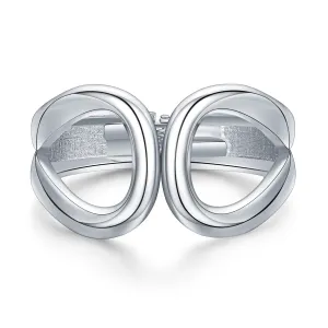 Silver-Plated Drop End Bangle