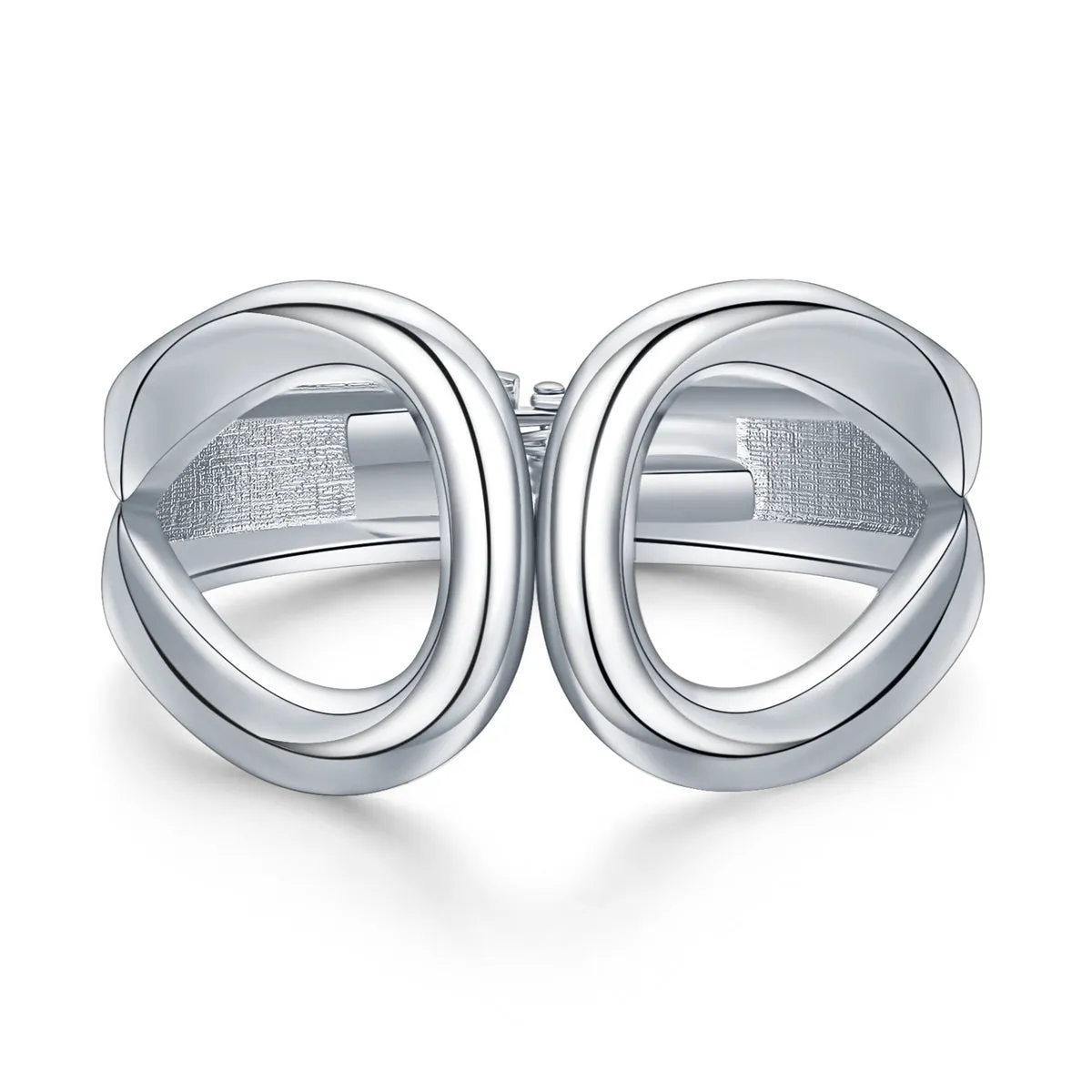 Silver-Plated Drop End Bangle