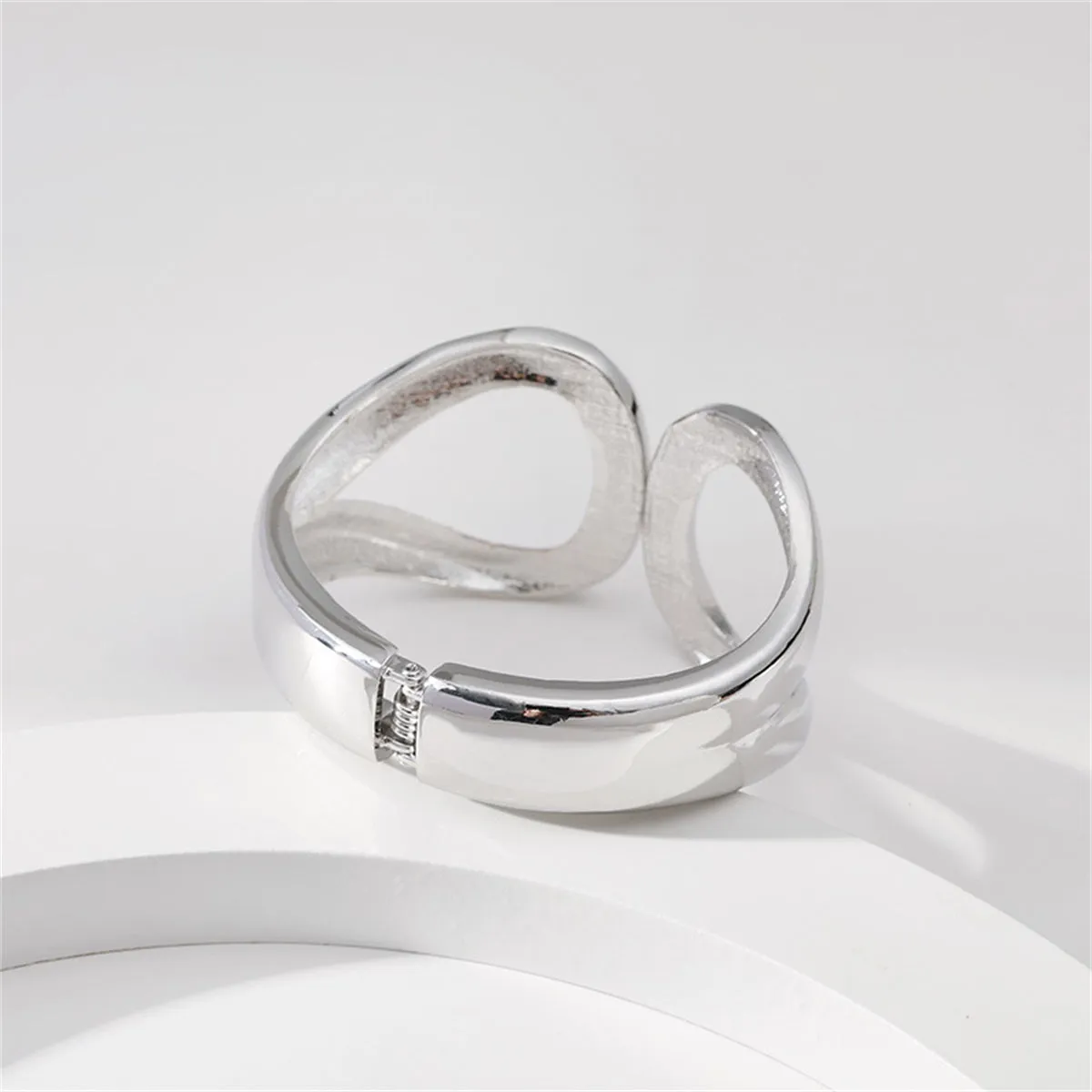 Silver-Plated Drop End Bangle