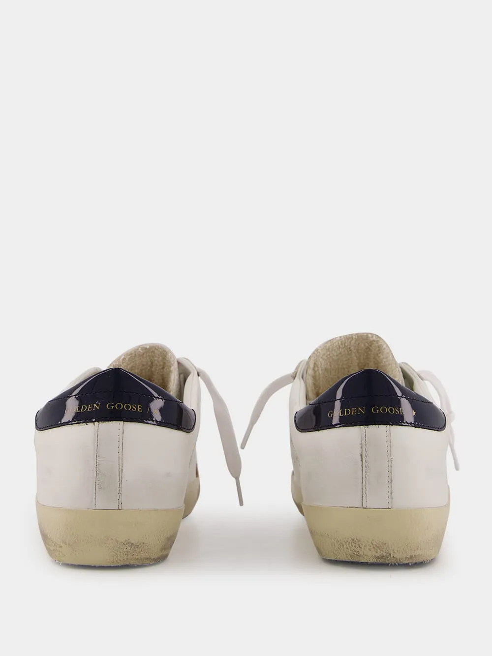 Silver Super Star Leather Sneakers