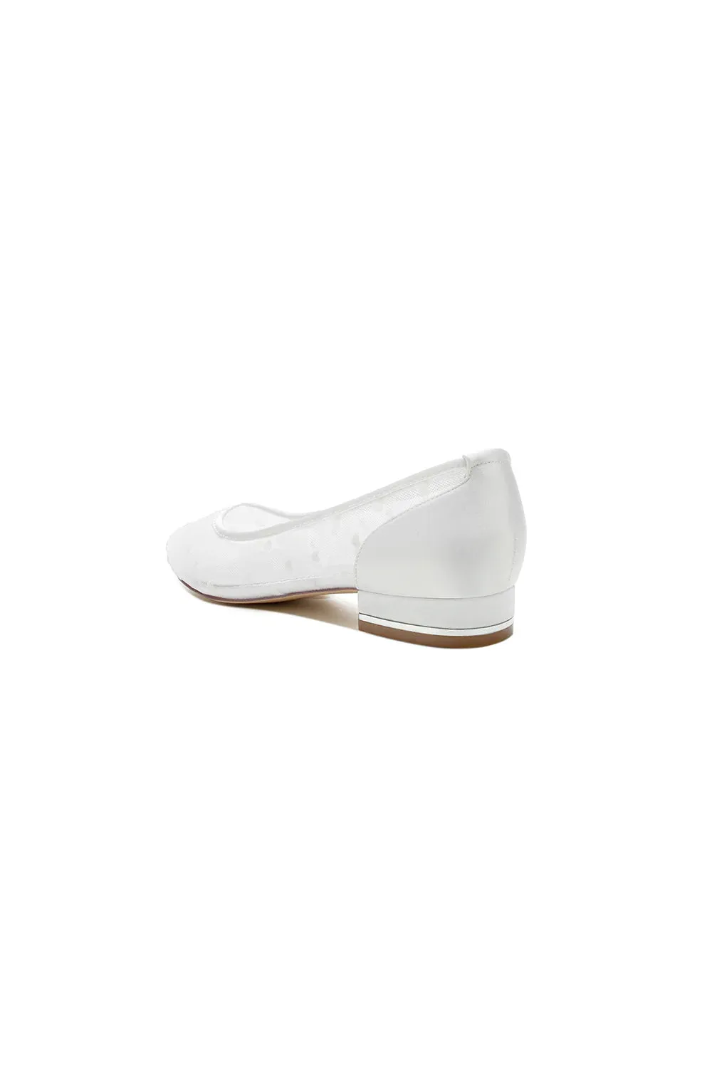 Simple Pointed Toe Mesh Slip-on Low Heels