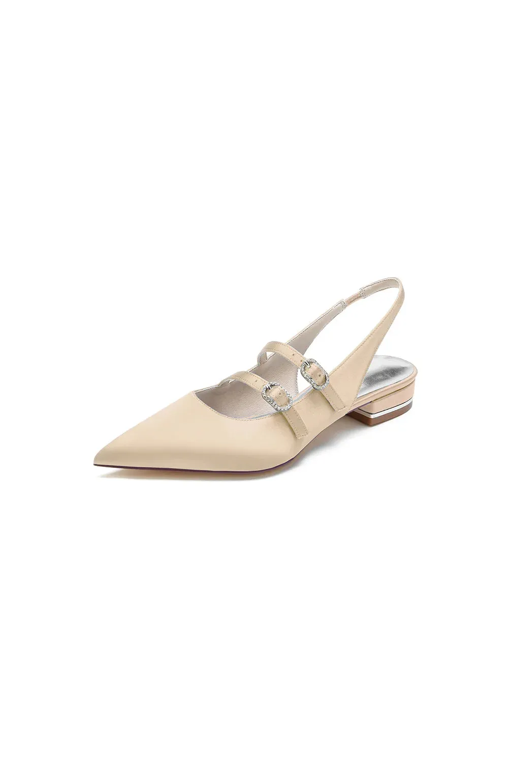 Simple Slingback Pointed Toe Flats