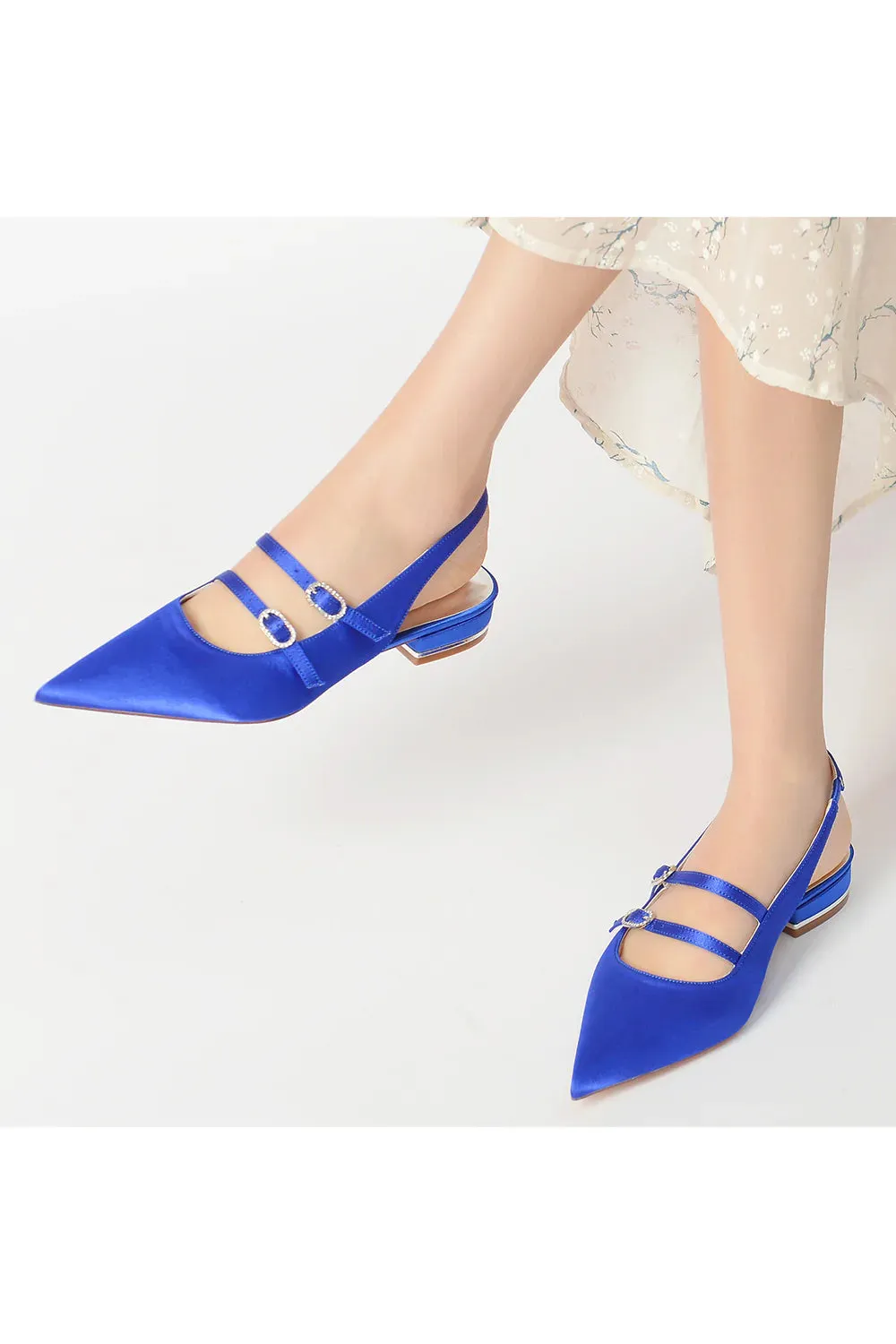 Simple Slingback Pointed Toe Flats
