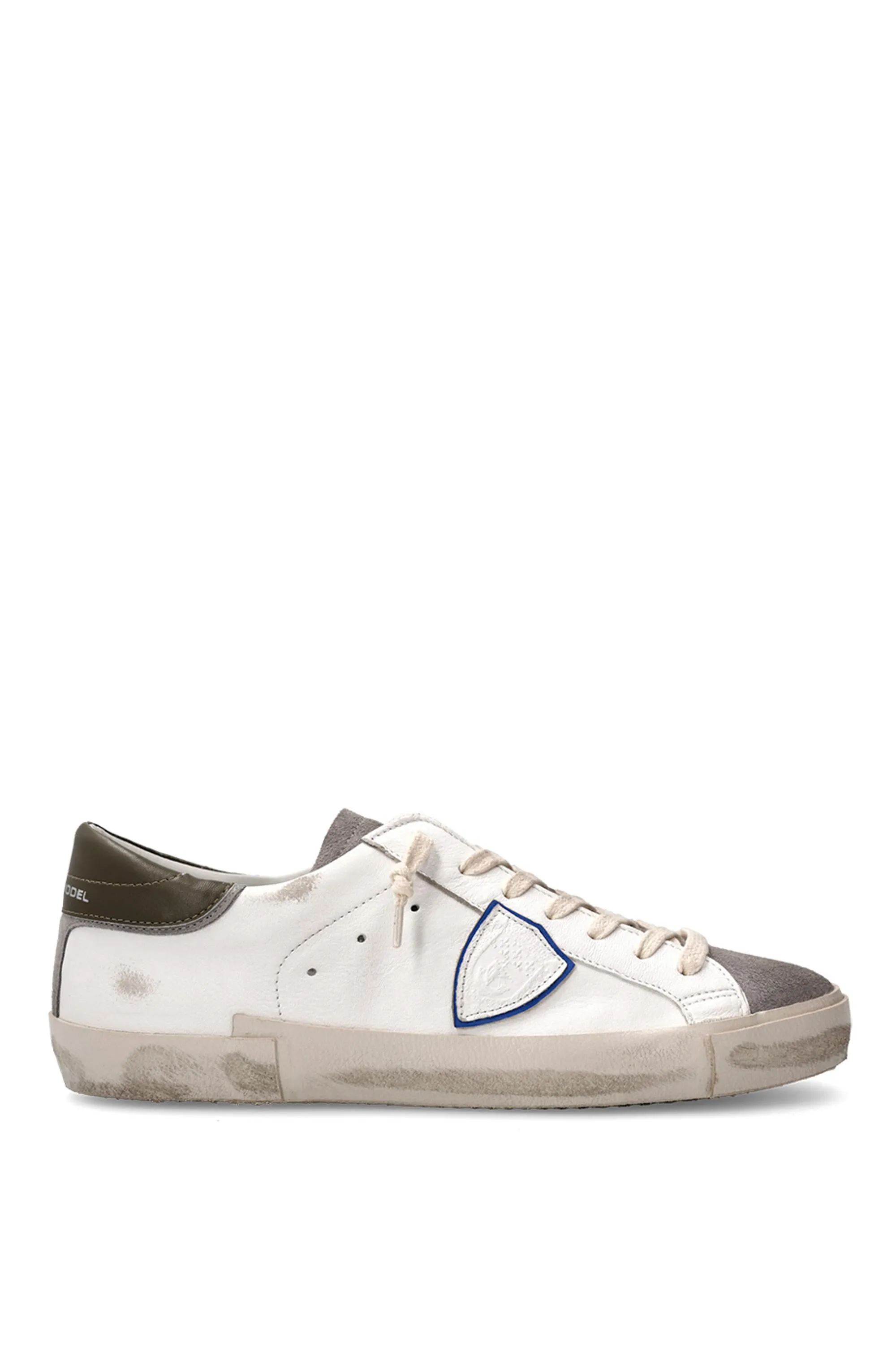 Sneaker low prsx bimateriale talloncino verde