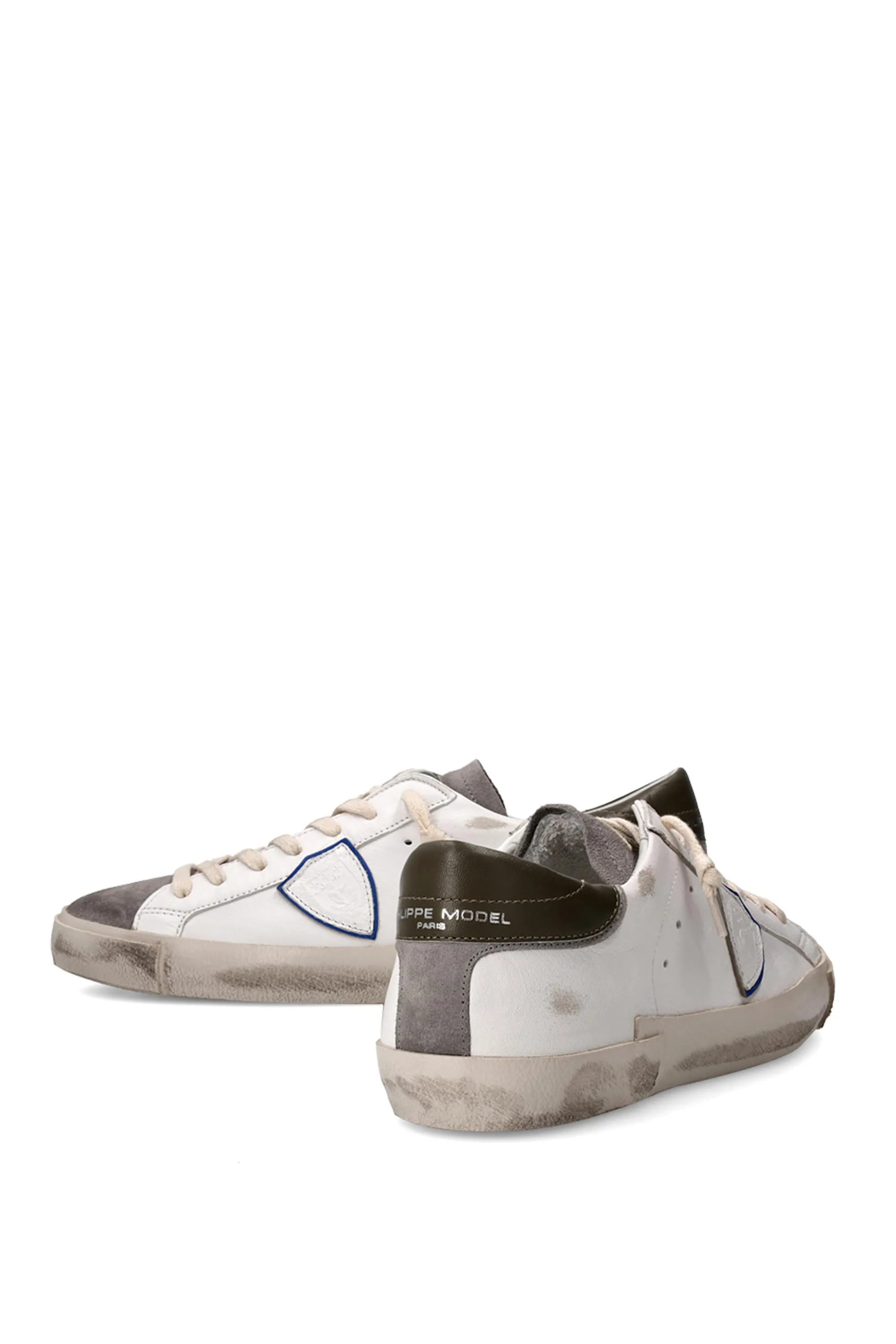 Sneaker low prsx bimateriale talloncino verde