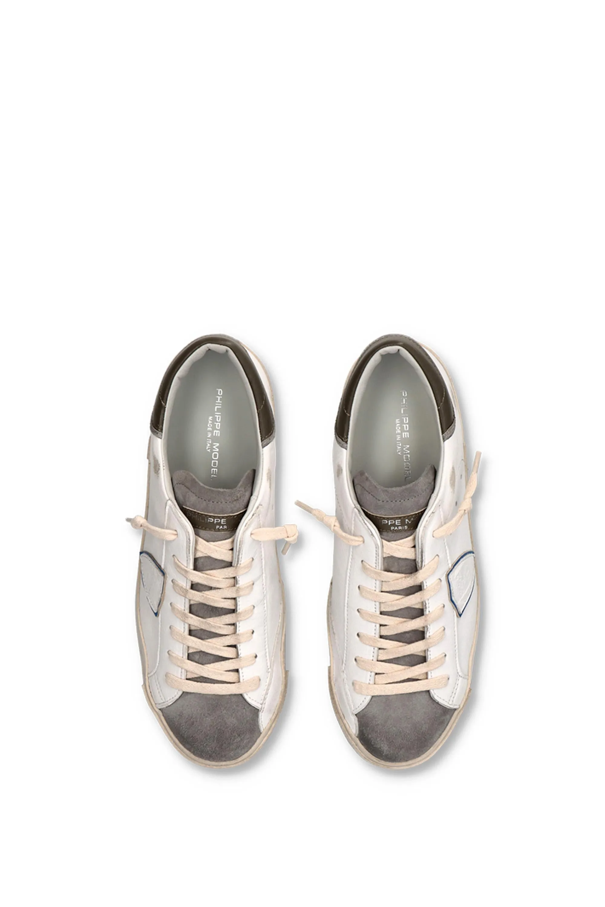 Sneaker low prsx bimateriale talloncino verde