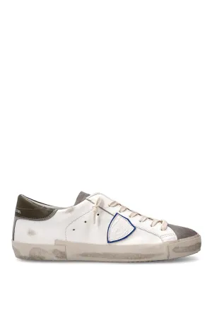 Sneaker low prsx bimateriale talloncino verde