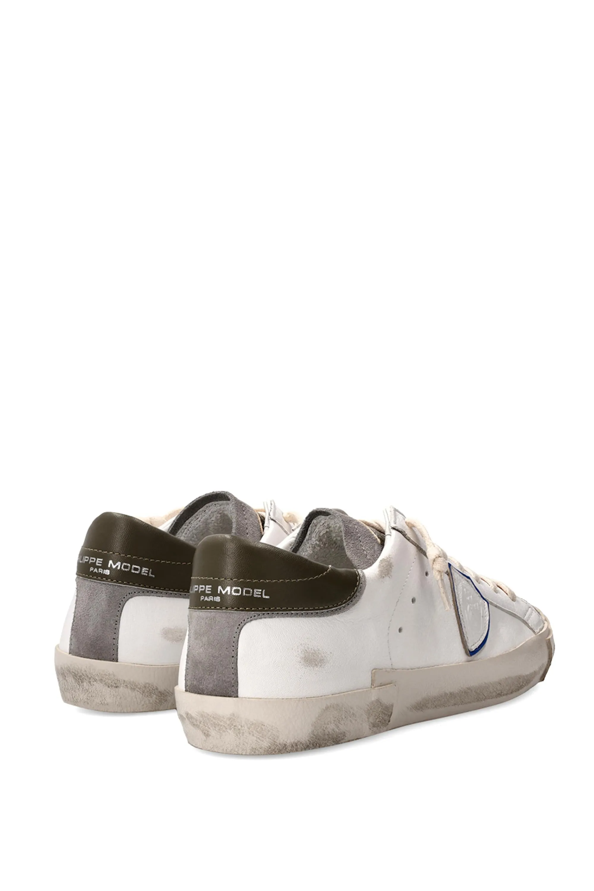Sneaker low prsx bimateriale talloncino verde