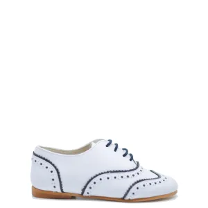 Sonatina White and Navy Wingtip Oxford
