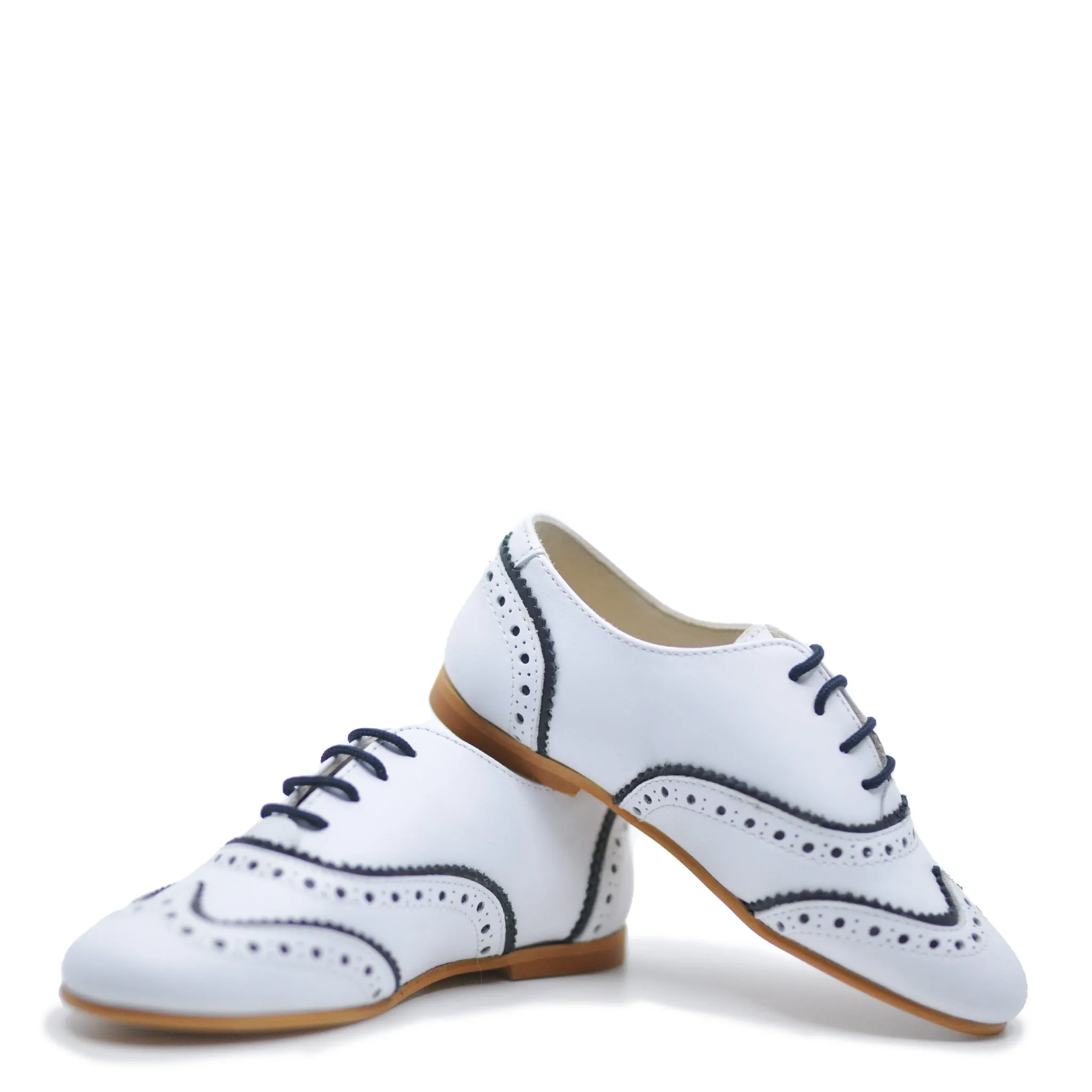 Sonatina White and Navy Wingtip Oxford