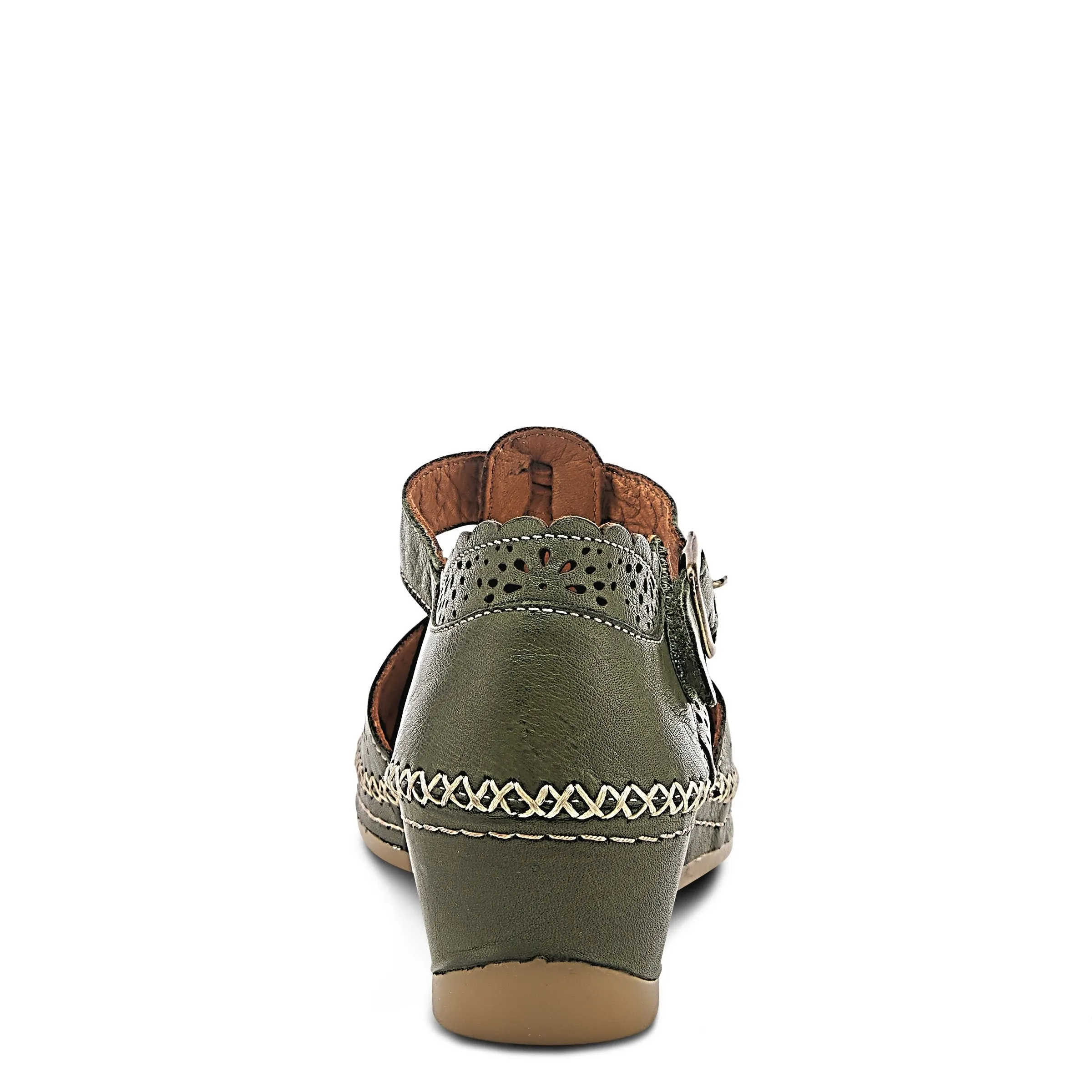 Spring Step Shoes Airy Wedge Shoes Women's Leather T Strap