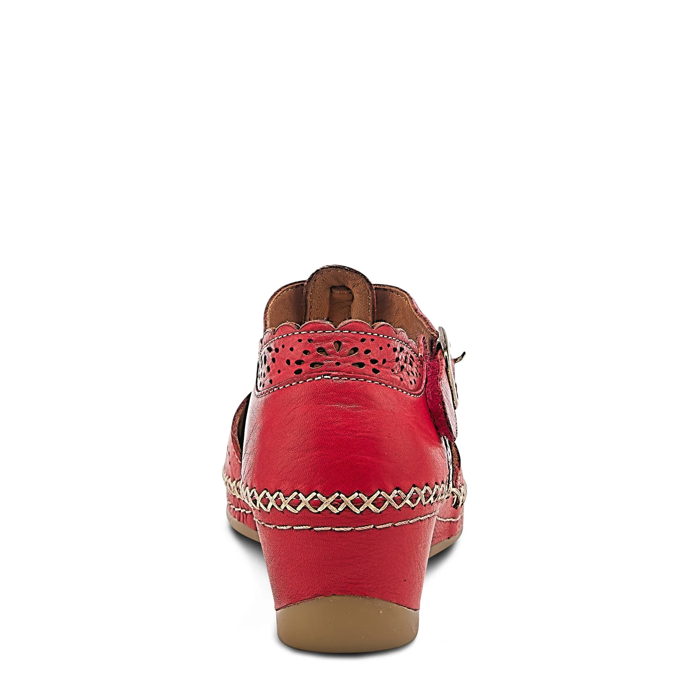 Spring Step Shoes Airy Wedge Shoes Women's Leather T Strap