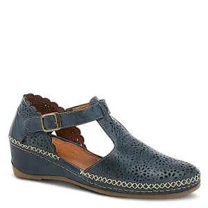 Spring Step Shoes Airy Wedge Shoes Women's Leather T Strap