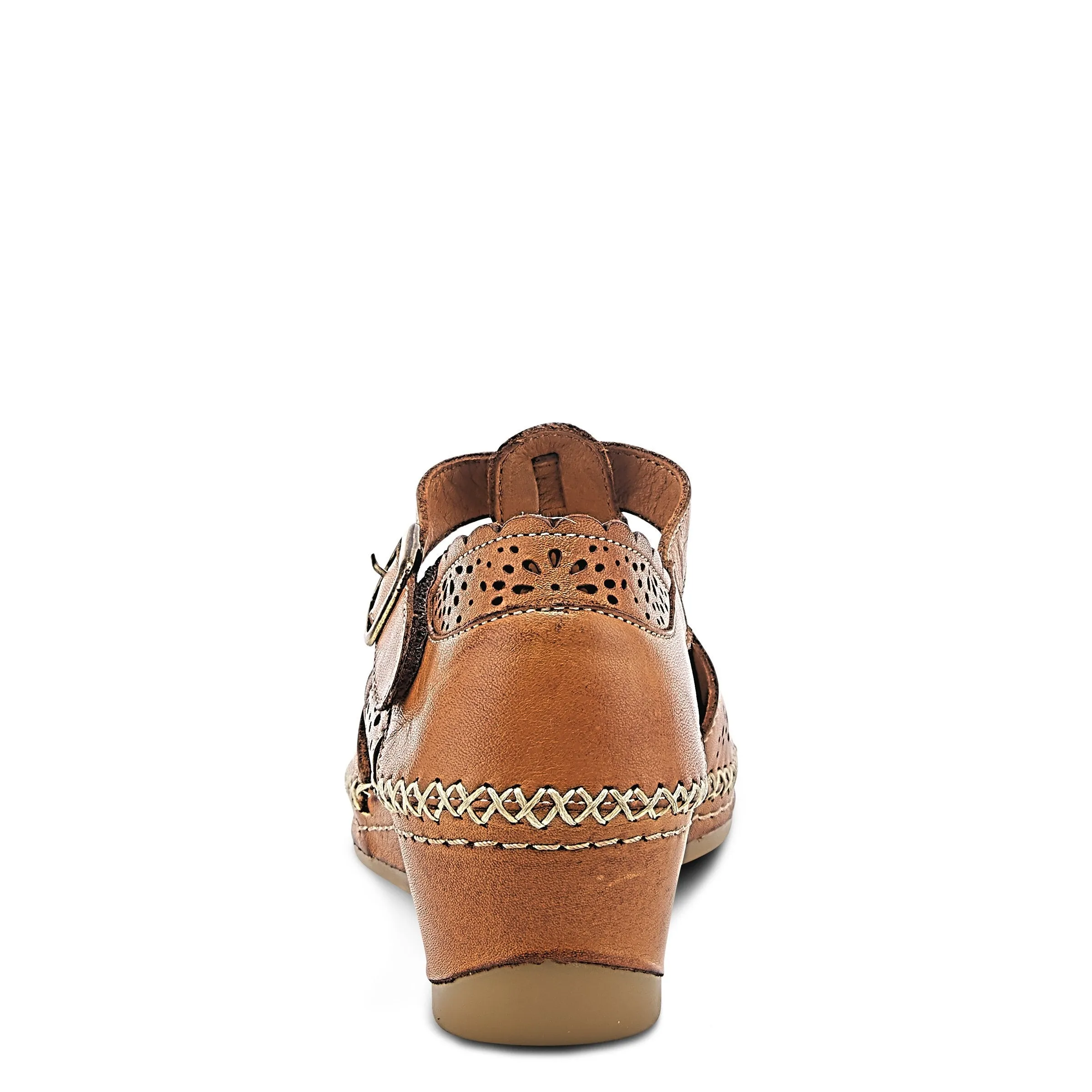 Spring Step Shoes Airy Wedge Shoes Women's Leather T Strap
