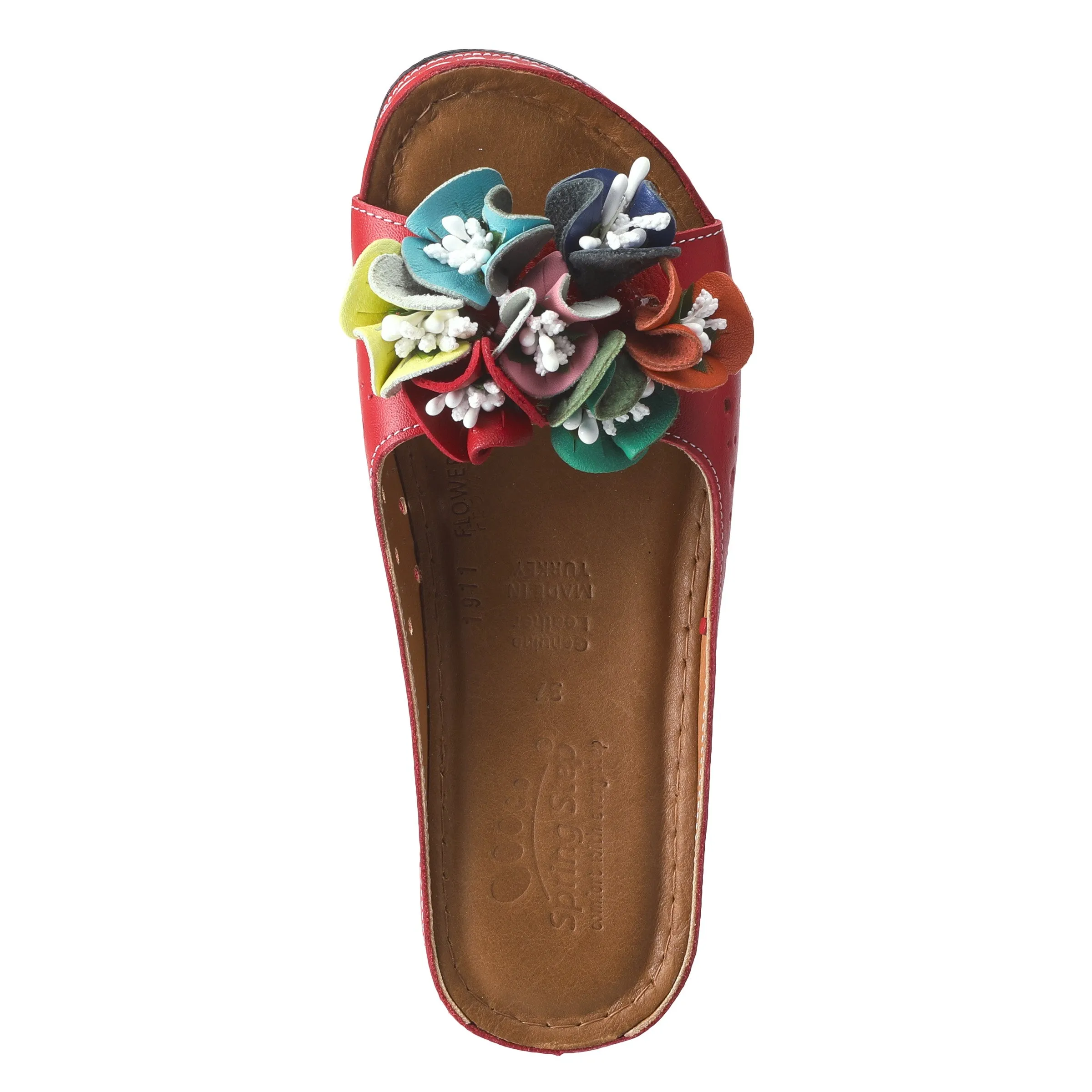Spring Step Shoes Flowerchild Women’s Leather Multi Color Sandal