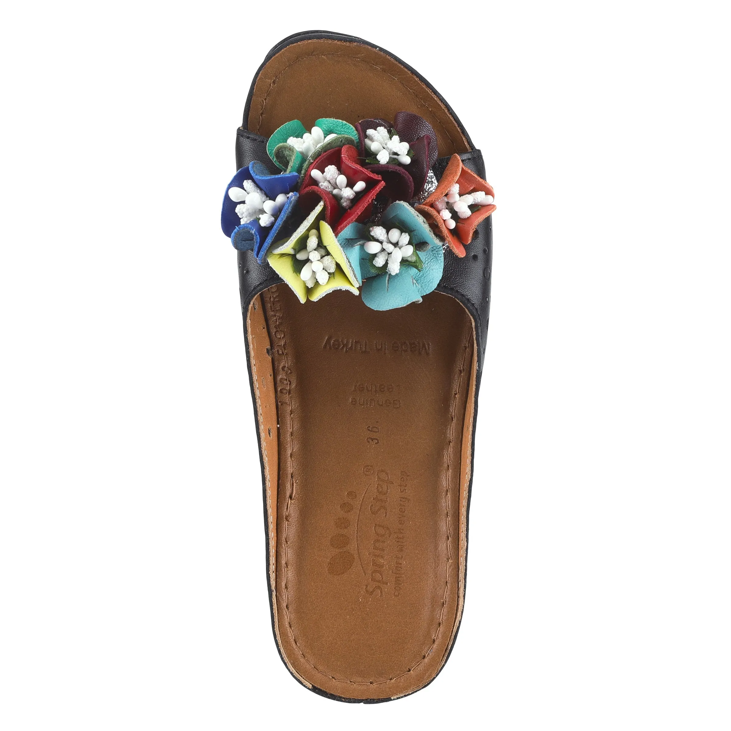 Spring Step Shoes Flowerchild Women’s Leather Multi Color Sandal