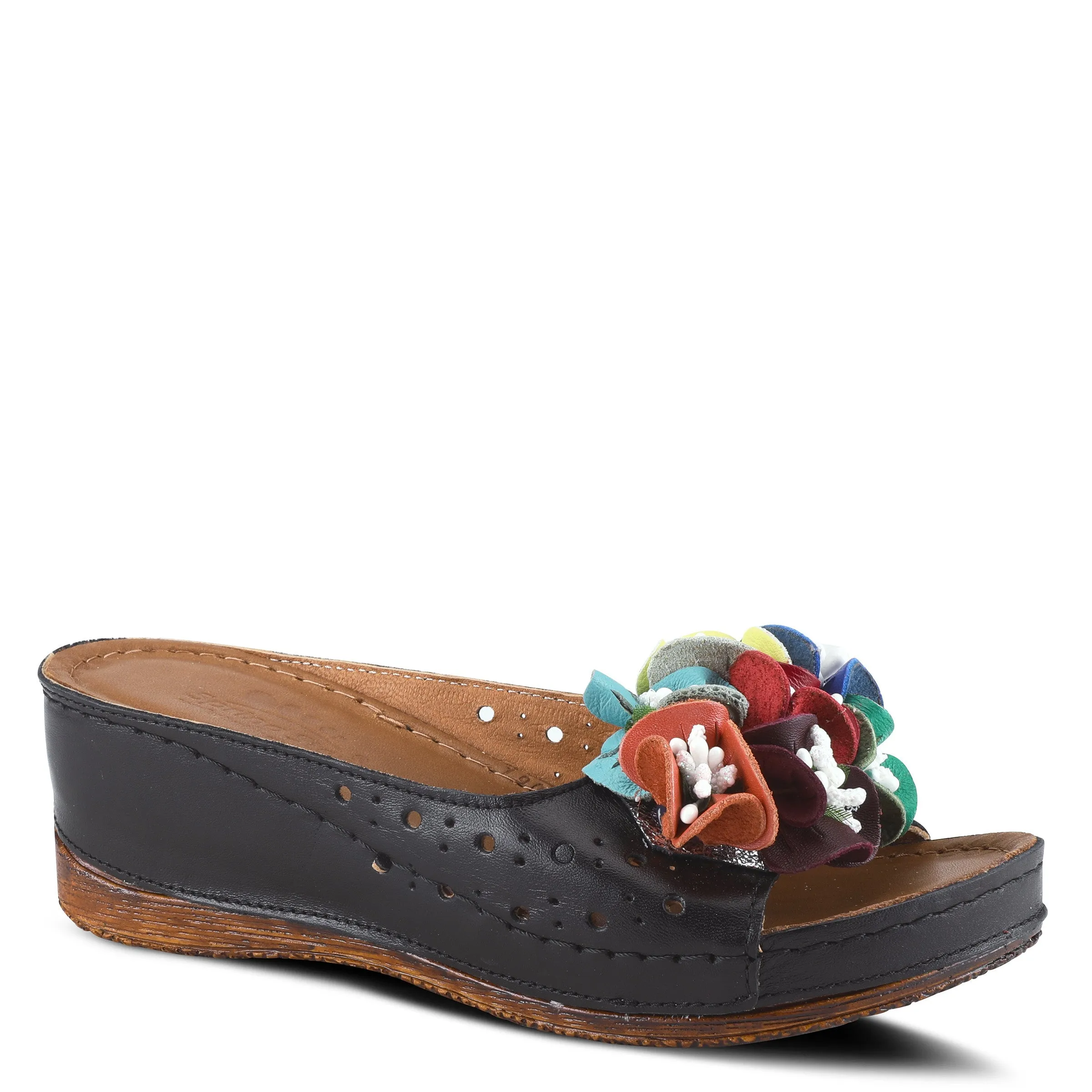 Spring Step Shoes Flowerchild Women’s Leather Multi Color Sandal