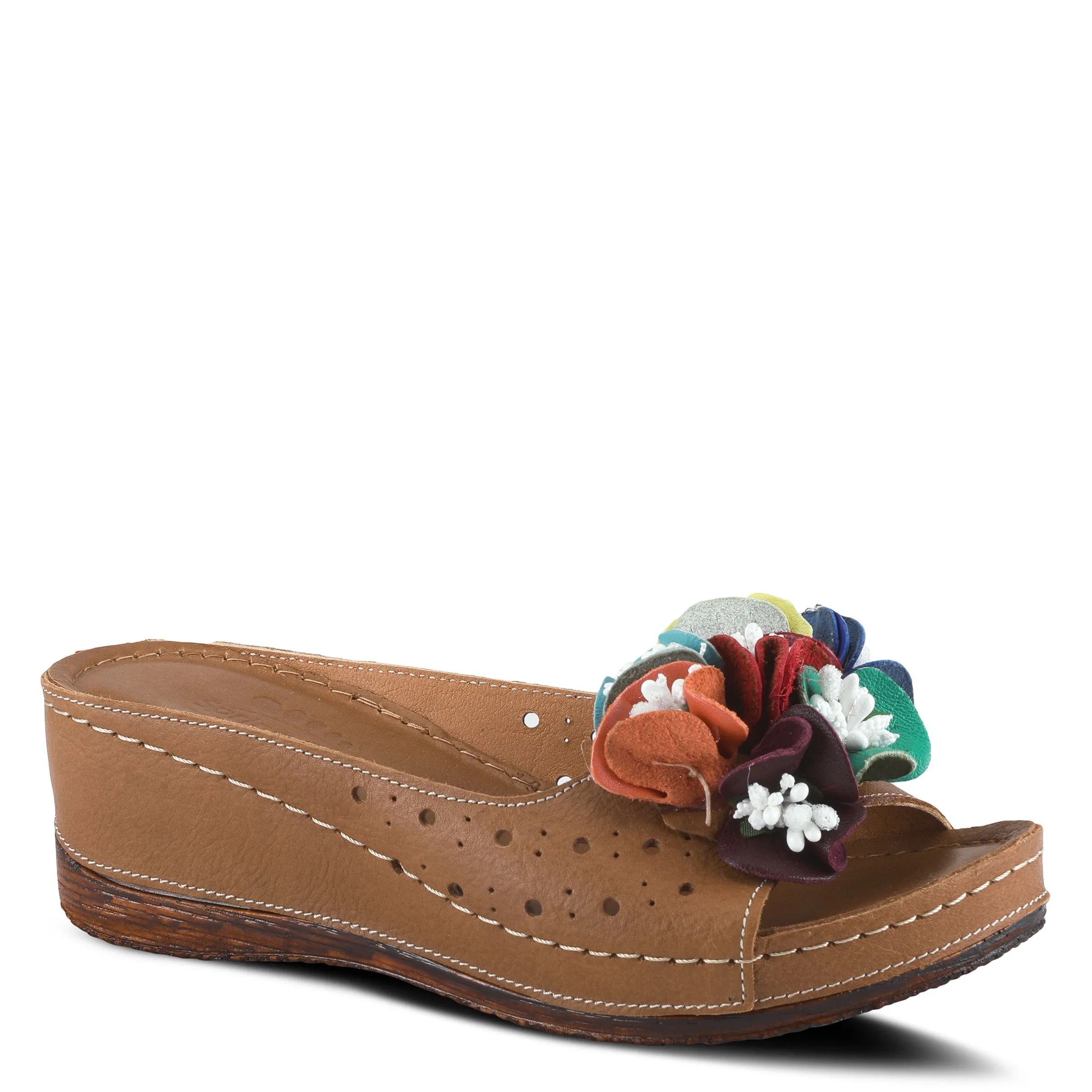 Spring Step Shoes Flowerchild Women’s Leather Multi Color Sandal