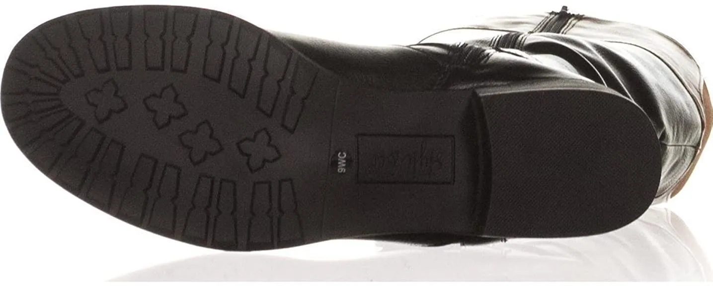 Style & Co. Womens Venesa Knee High Riding Boots (Black/Barrel, 6.5)