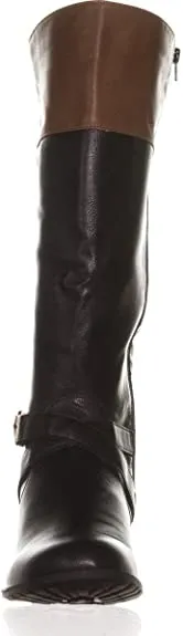 Style & Co. Womens Venesa Knee High Riding Boots (Black/Barrel, 6.5)
