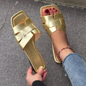 Summer Slippers Women Luxury Outdoor Beach Flip Flops Female Flat Sandals Woman Trend Design Slides Shoes