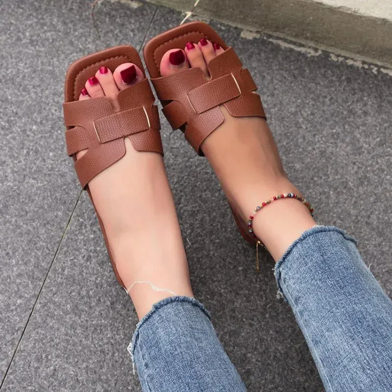 Summer Slippers Women Luxury Outdoor Beach Flip Flops Female Flat Sandals Woman Trend Design Slides Shoes