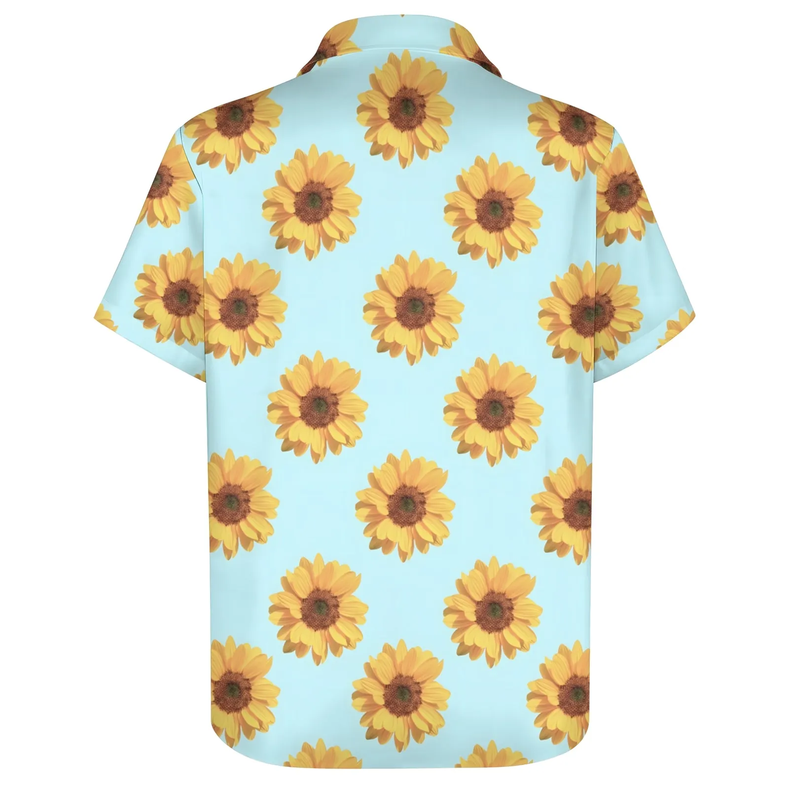 Sunflower Print Casual Short Sleeve Shirt 2404000371