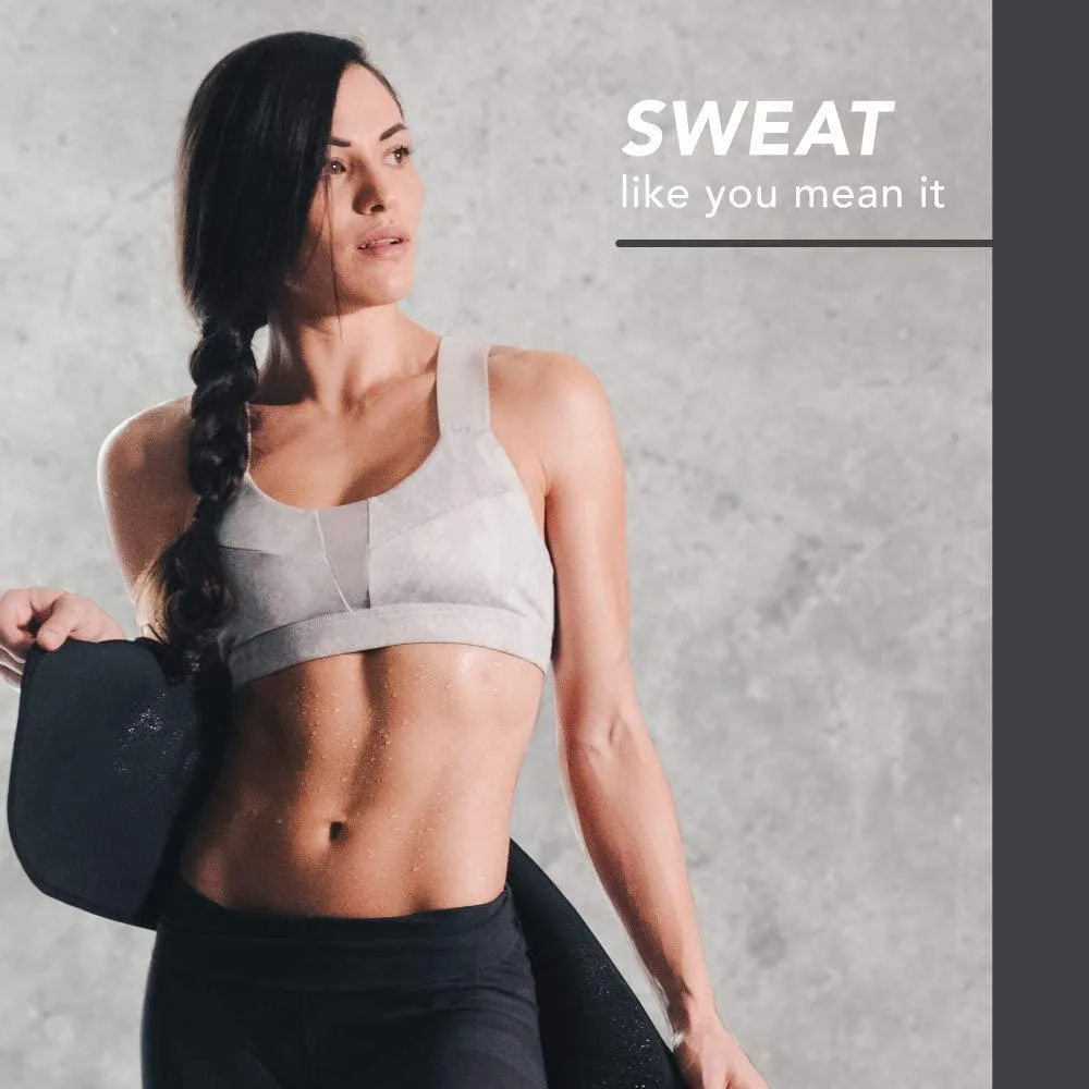 Sweet Sweat Waist Trimmer &#039;Xtra Coverage&#039; Belt - Premium Waist Trainer with more Torso Coverage for a Better Sweat!