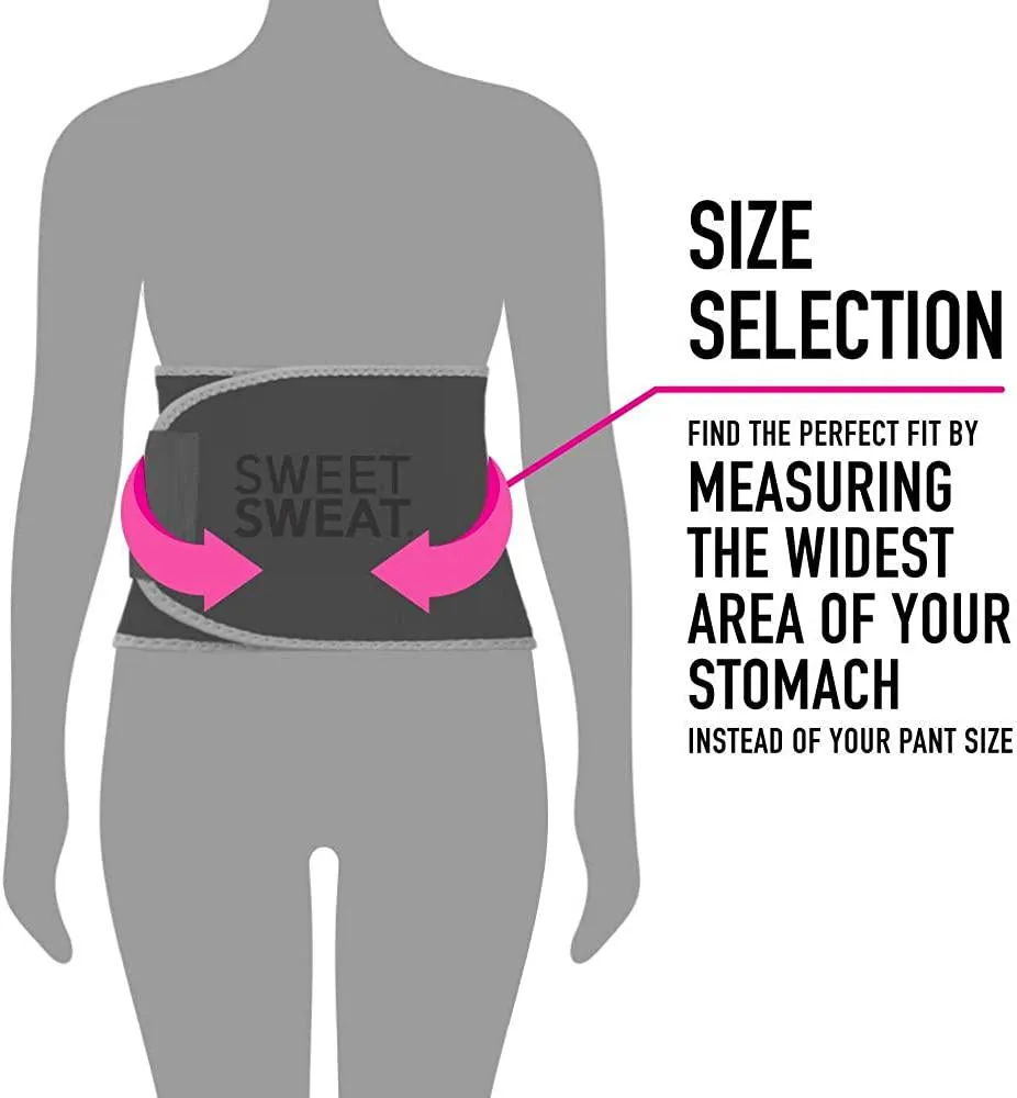 Sweet Sweat Waist Trimmer &#039;Xtra Coverage&#039; Belt - Premium Waist Trainer with more Torso Coverage for a Better Sweat!