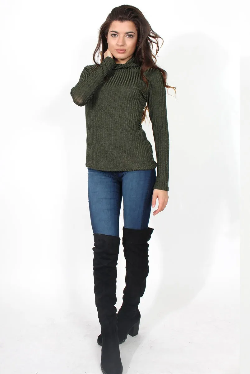 Tallis Khaki Turtle Neck