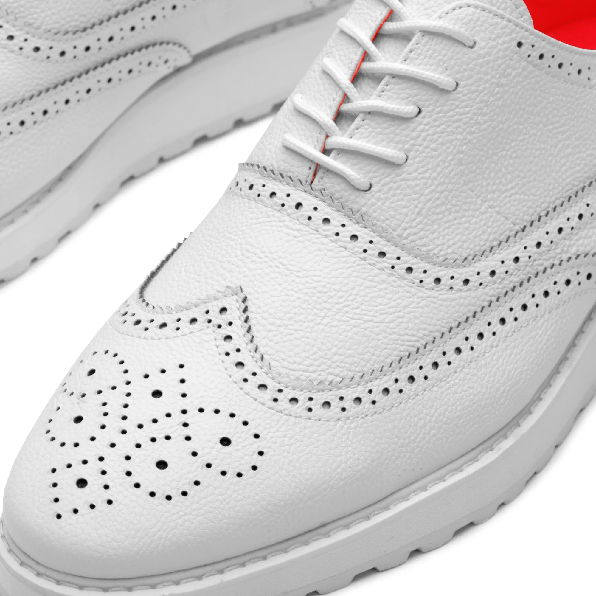 Tayon The Priority Leather Lace Up Wingtip Sneaker White