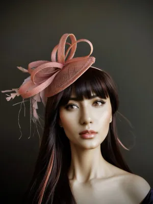 Tea Party Fascinator Hat - Blush Pink