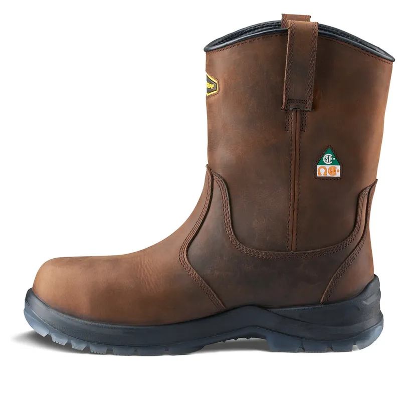 Terra Men's Murphy Composite Toe Waterproof Safety Wellington Work Boot - Brown - 1283DB