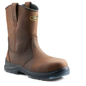 Terra Men's Murphy Composite Toe Waterproof Safety Wellington Work Boot - Brown - 1283DB
