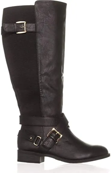 Thalia Sodi Womens Vada Faux Leather Riding Boots Black 5 Medium (B,M)