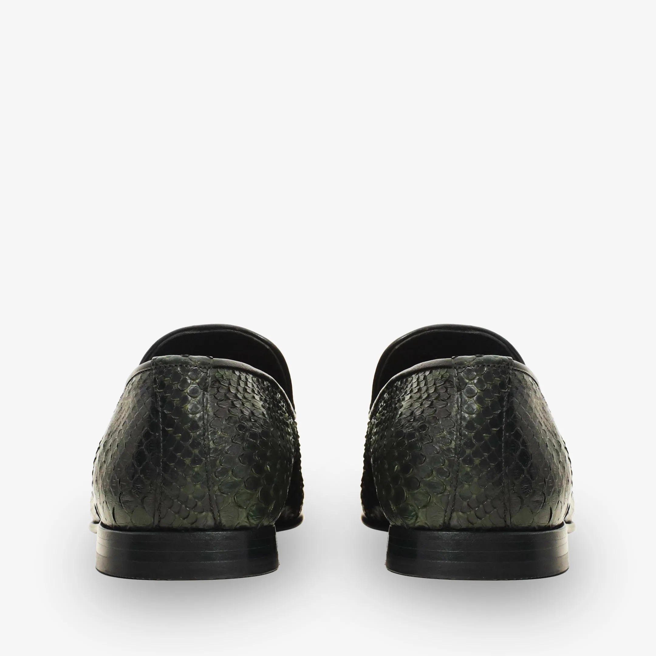 The Bethesda Green Pyhtn Skin Leather Tassel Loafer Men Shoe