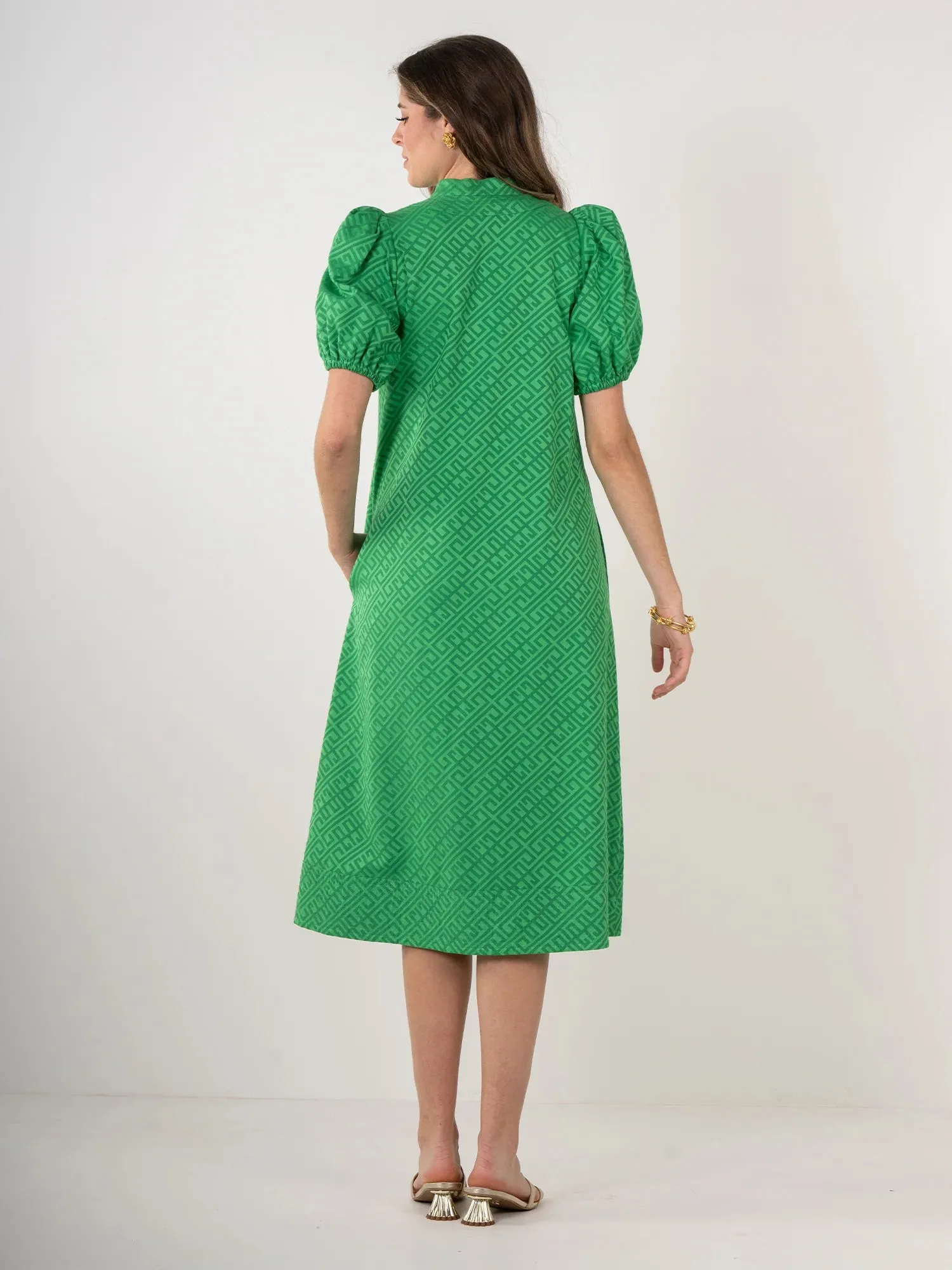 The Hampton Dress - Fairway Green