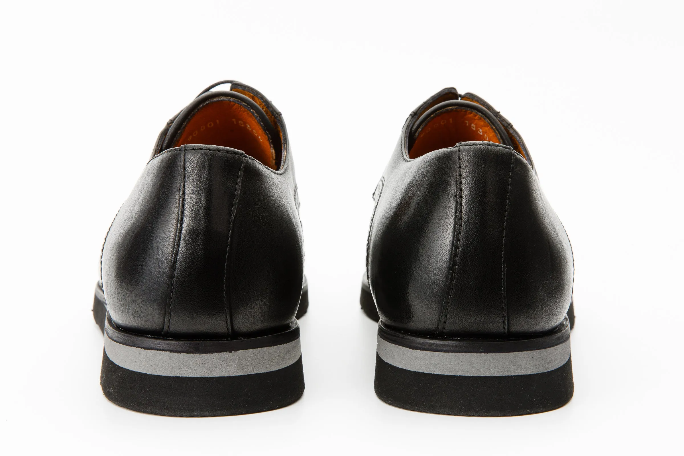 The Molise Black Wingtip Semi Brogue Derby Men  Shoe  Final Sale!