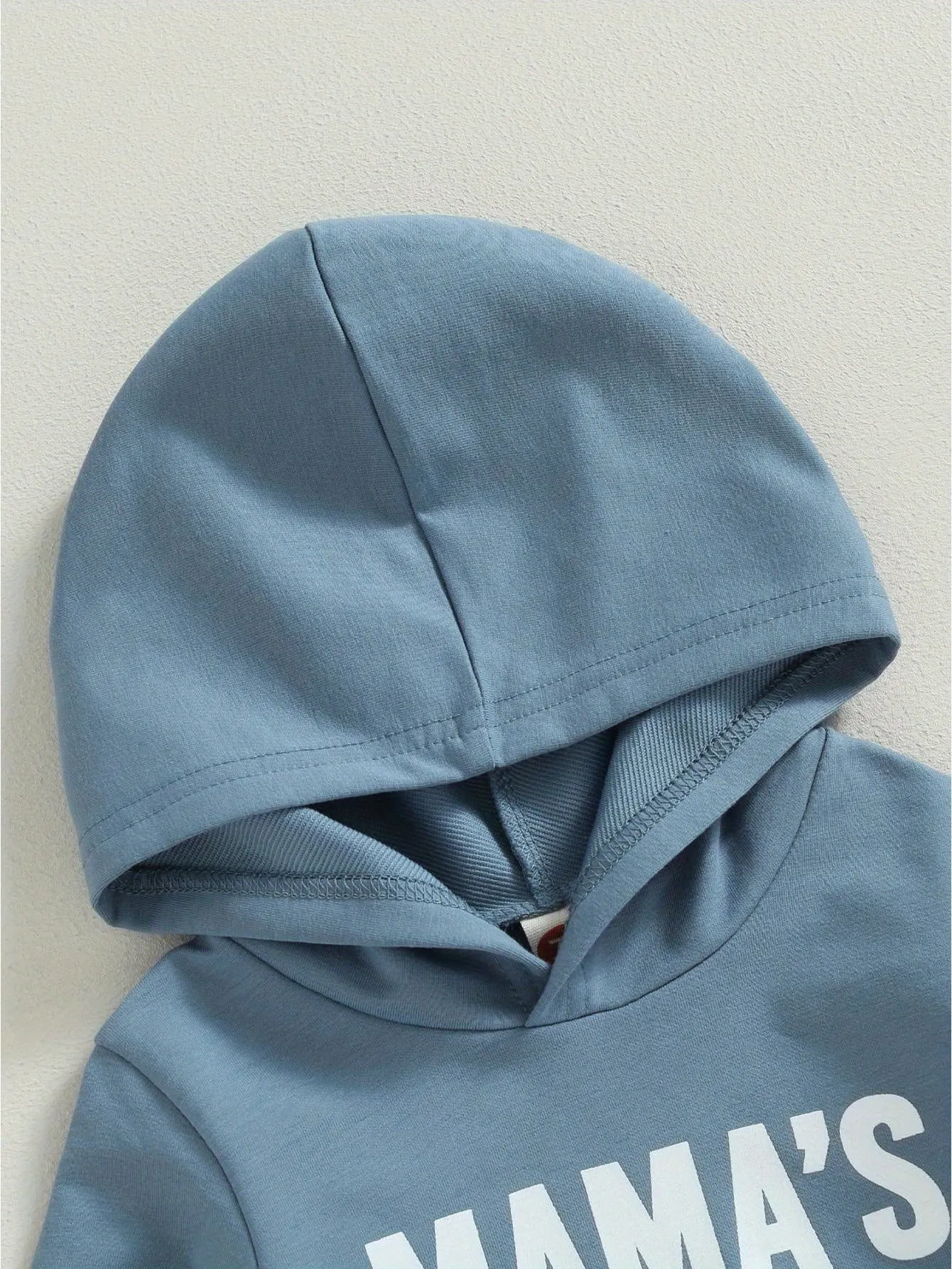 Toddler Boys Fall Outfits Letter Print Hoodies Long Sleeve Hooded Sweatshirts and Solid Color Long Pants 2Pcs Clothes Set