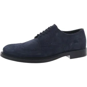 Tods Mens Bucature Forma Wingtip Derby Lace-Up Leather Derby Shoes
