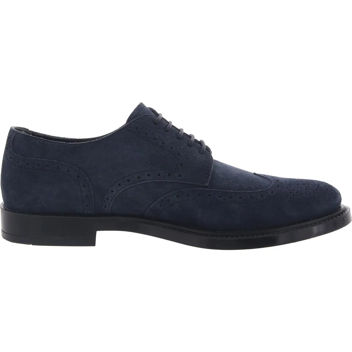 Tods Mens Bucature Forma Wingtip Derby Lace-Up Leather Derby Shoes