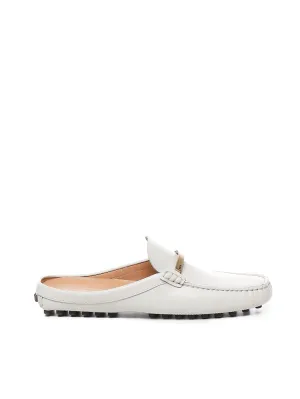 Tod's Satellite Grey Leather Sabot