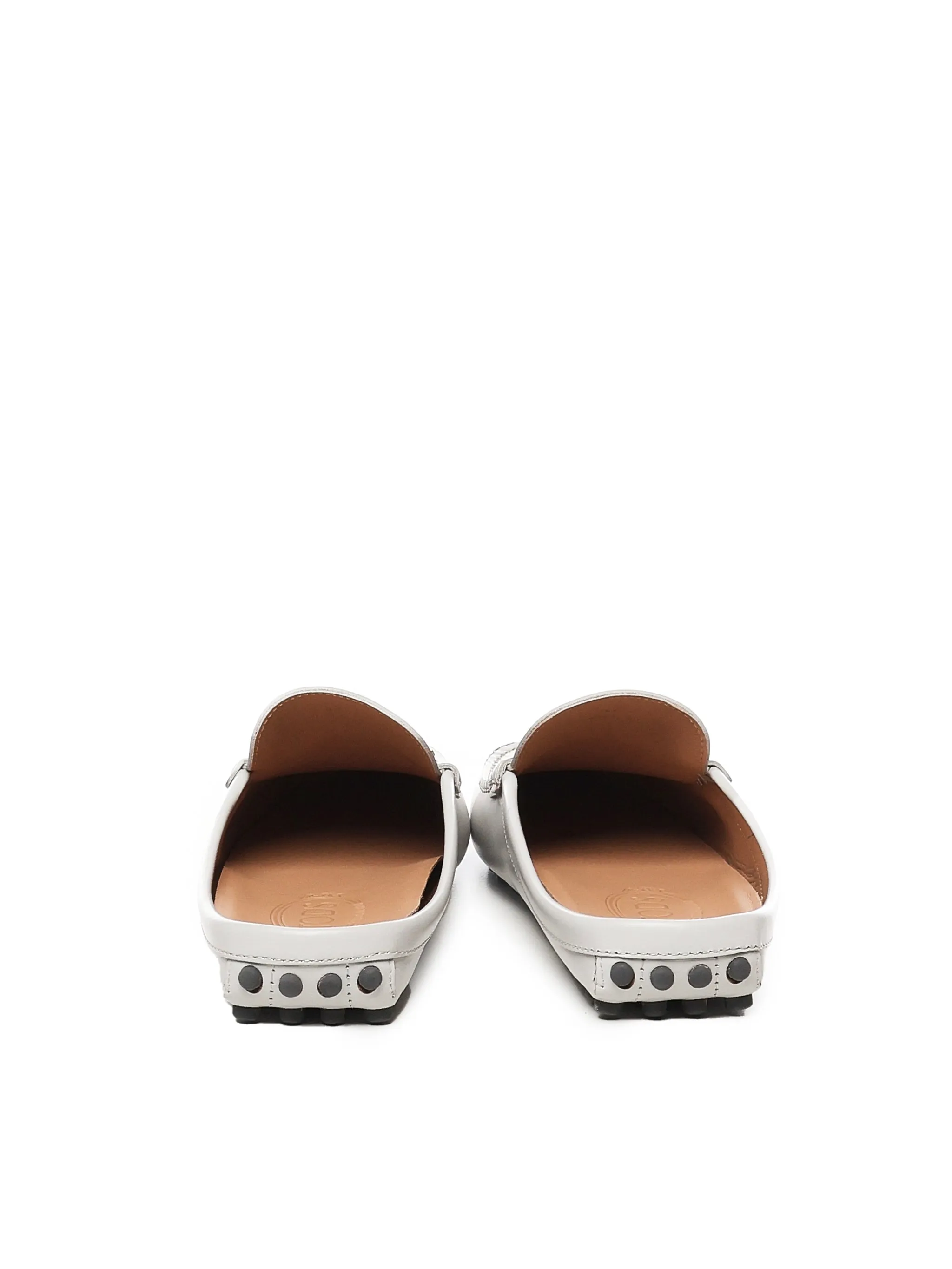 Tod's Satellite Grey Leather Sabot