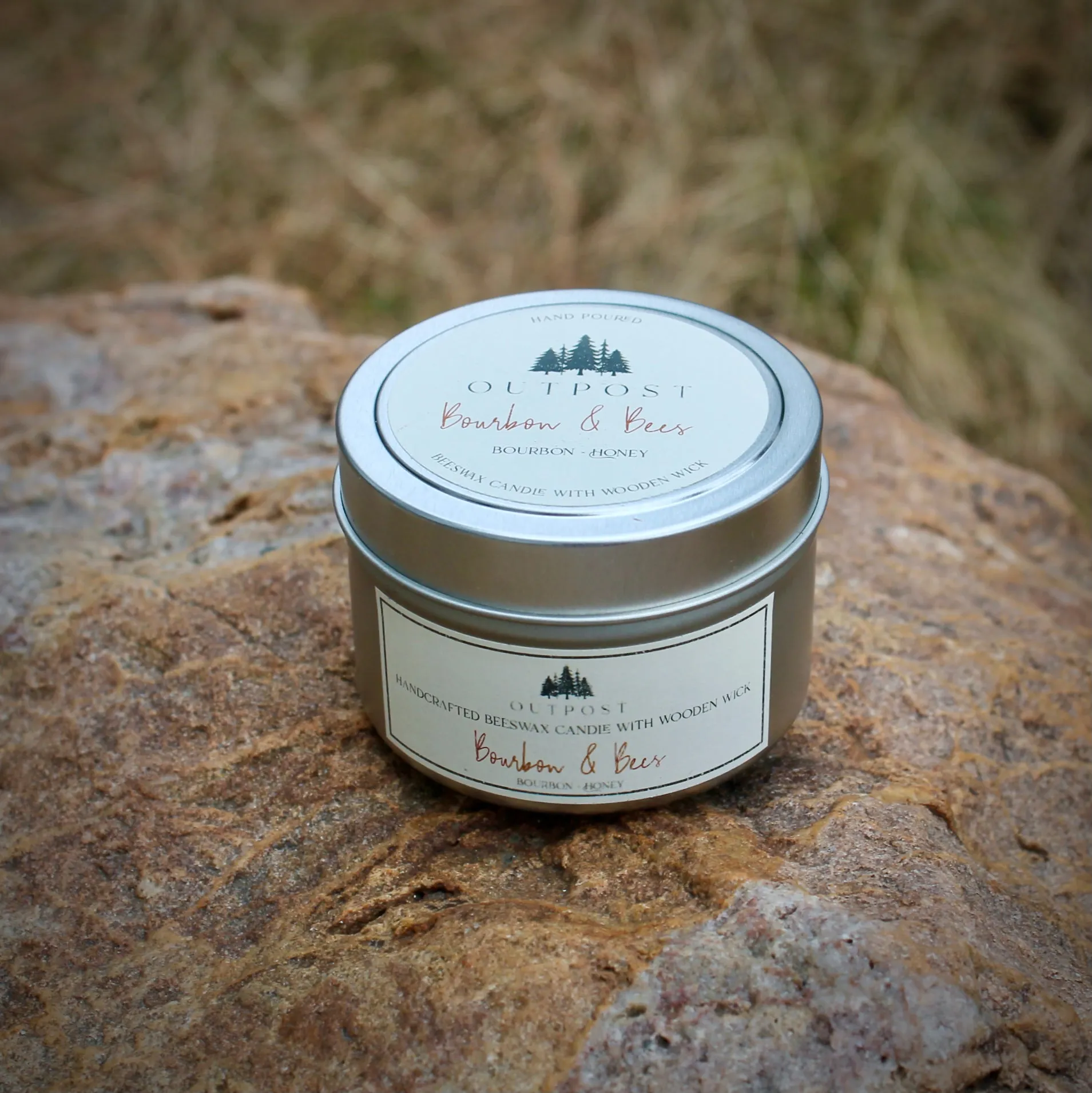 Travel Tin Beeswax Candles with Wooden Wicks